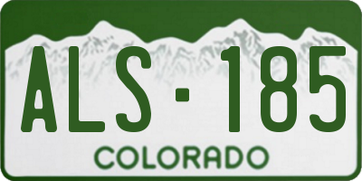 CO license plate ALS185