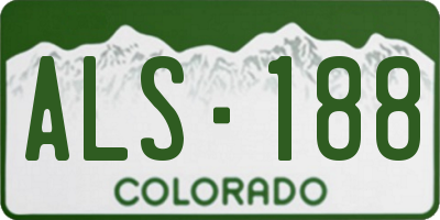 CO license plate ALS188
