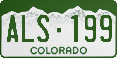 CO license plate ALS199