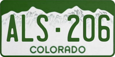 CO license plate ALS206