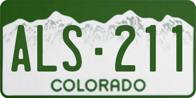 CO license plate ALS211