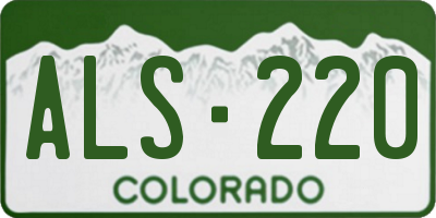 CO license plate ALS220