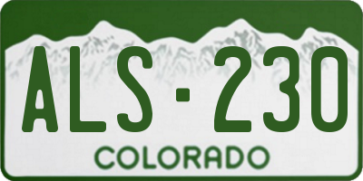 CO license plate ALS230