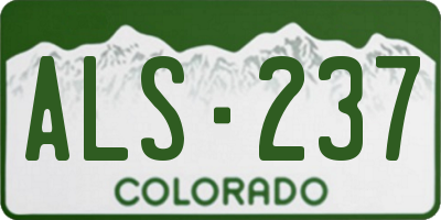 CO license plate ALS237