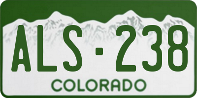 CO license plate ALS238