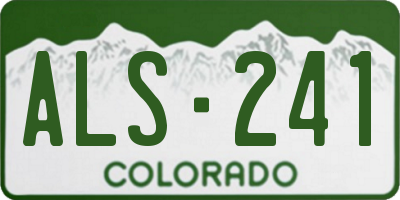 CO license plate ALS241