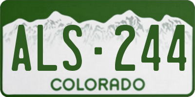 CO license plate ALS244