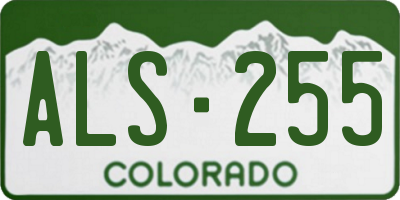 CO license plate ALS255