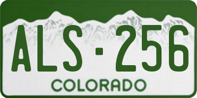 CO license plate ALS256