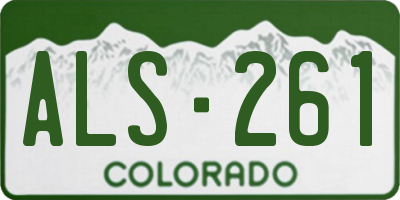 CO license plate ALS261