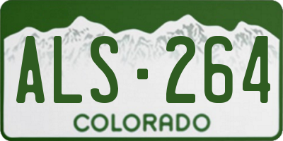 CO license plate ALS264