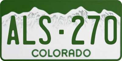 CO license plate ALS270