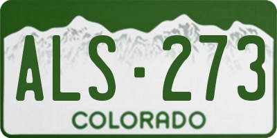 CO license plate ALS273