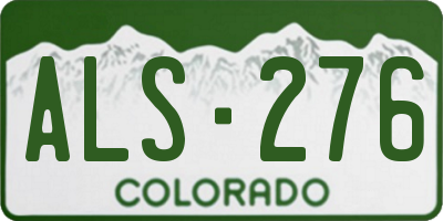 CO license plate ALS276