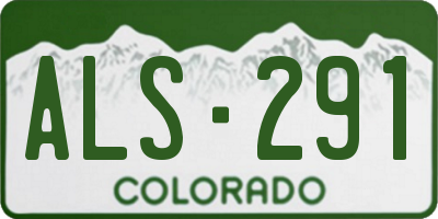 CO license plate ALS291