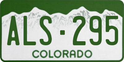 CO license plate ALS295