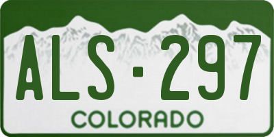 CO license plate ALS297