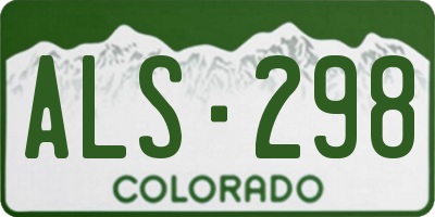 CO license plate ALS298