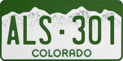 CO license plate ALS301