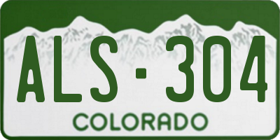 CO license plate ALS304