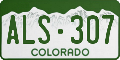 CO license plate ALS307