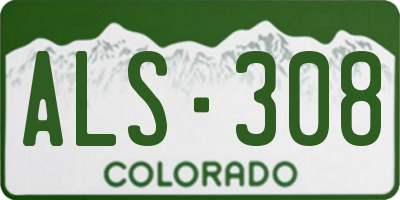 CO license plate ALS308