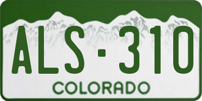 CO license plate ALS310