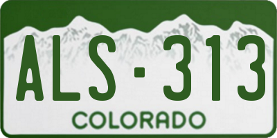 CO license plate ALS313