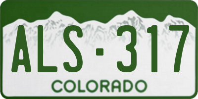 CO license plate ALS317