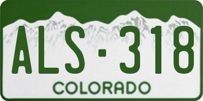 CO license plate ALS318