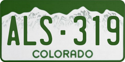 CO license plate ALS319
