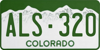 CO license plate ALS320