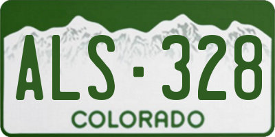 CO license plate ALS328