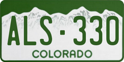 CO license plate ALS330