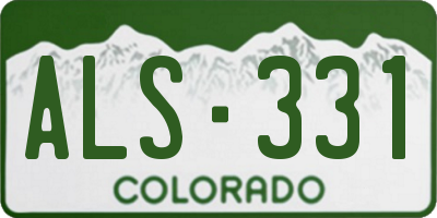 CO license plate ALS331
