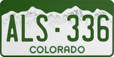 CO license plate ALS336
