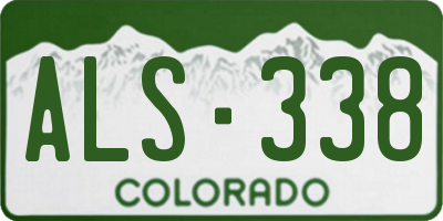 CO license plate ALS338