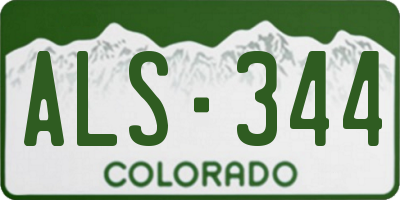 CO license plate ALS344