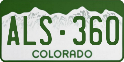 CO license plate ALS360