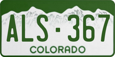CO license plate ALS367
