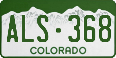 CO license plate ALS368