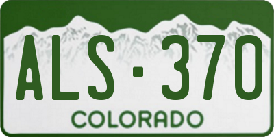 CO license plate ALS370