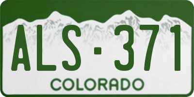 CO license plate ALS371