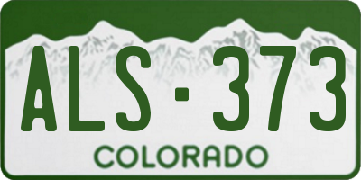 CO license plate ALS373