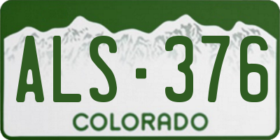 CO license plate ALS376