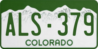 CO license plate ALS379