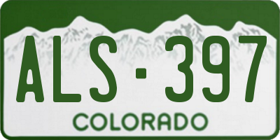 CO license plate ALS397