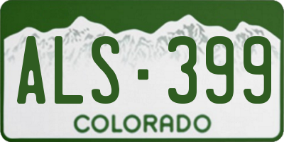 CO license plate ALS399