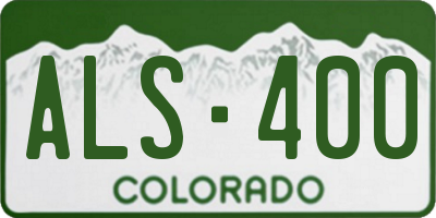 CO license plate ALS400