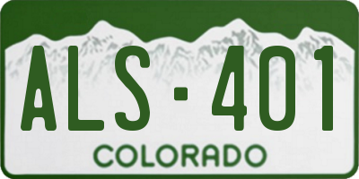 CO license plate ALS401